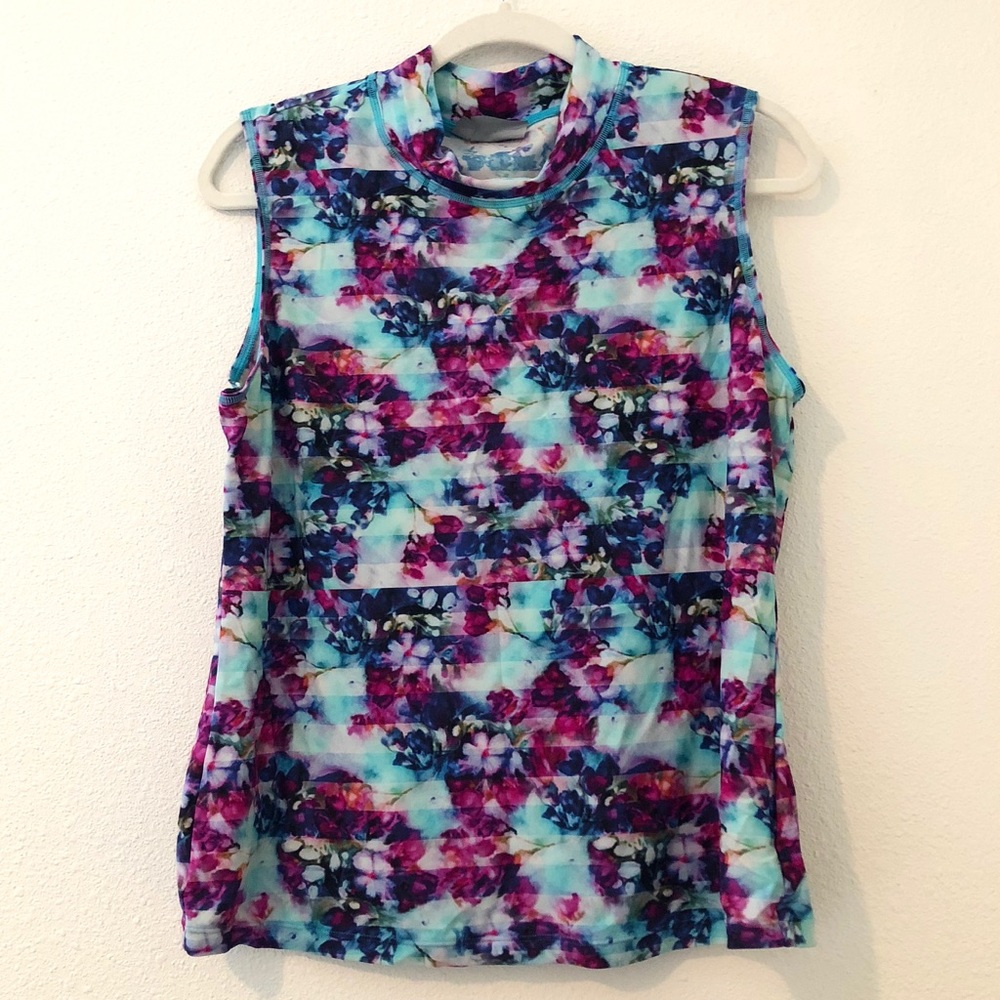 Athleta // Floral Printed Activewear Tank Top 💙